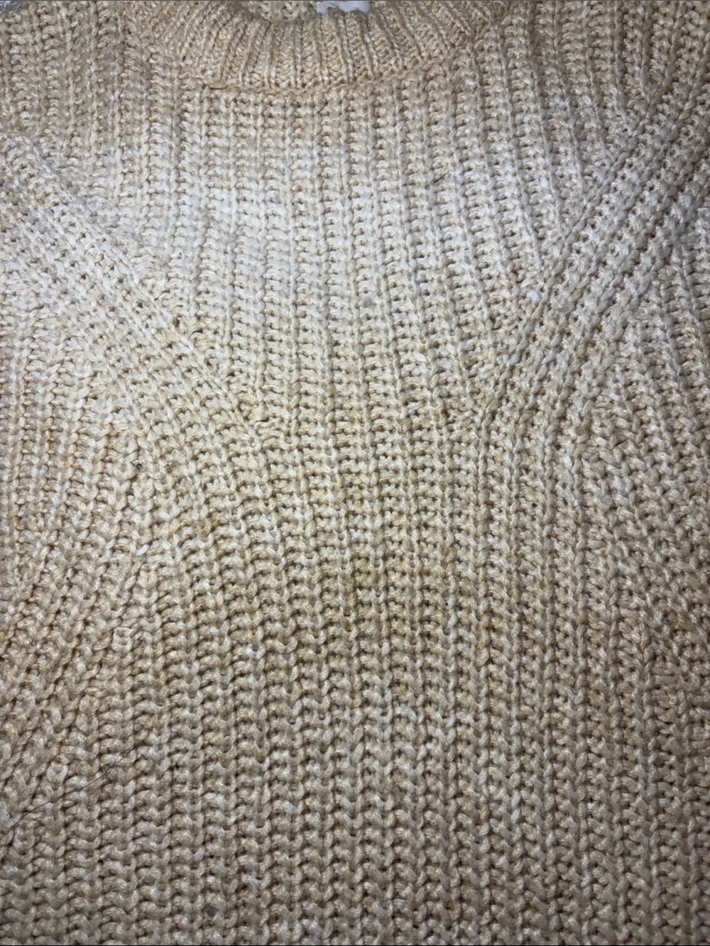 A New Day Beige Chunky Ribbed Knit Crewneck Sweater - Size M - Picture 4 of 13